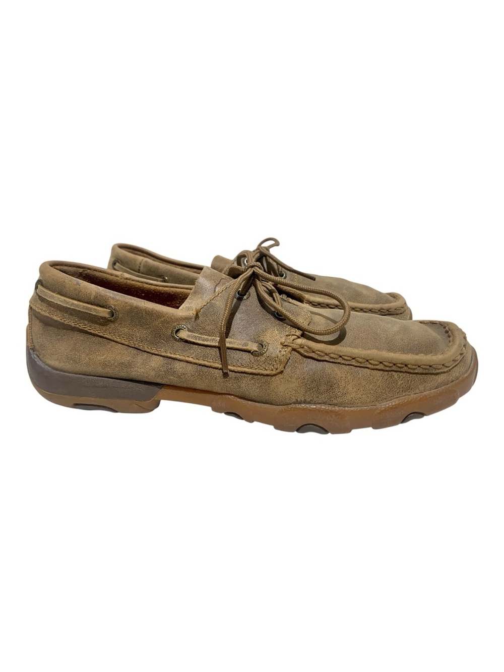 Women’s Twisted X #WDM003 Leather Boat-Driving Mocs Size 8M